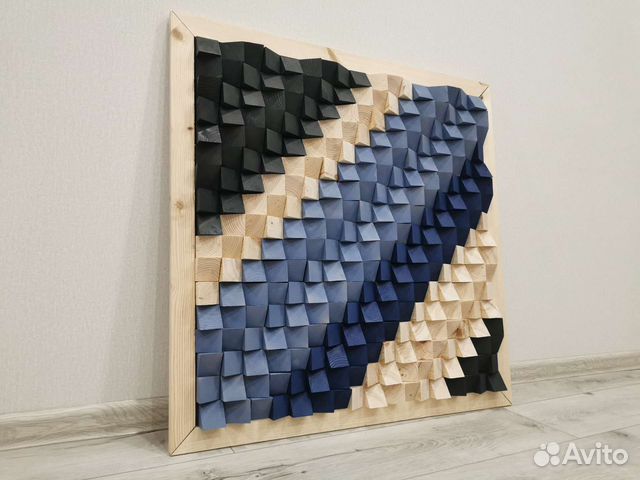 Настенное 3D панно из дерева