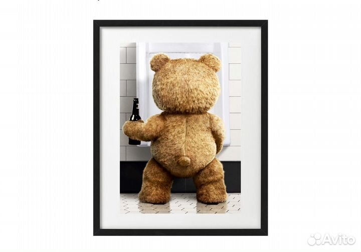 Интерьерный постер для ванной комнаты в раме