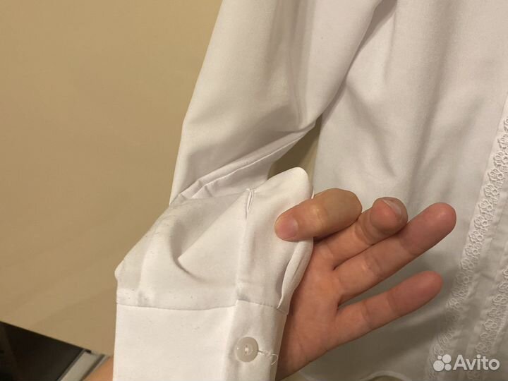 Блузка белая для девочек 158