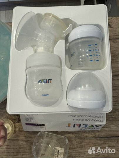 Молокоотсос avent ручной, стерилизатор avent