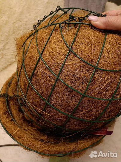 Подвесное кашпо с кокосовой вставкой Гарден Крафт