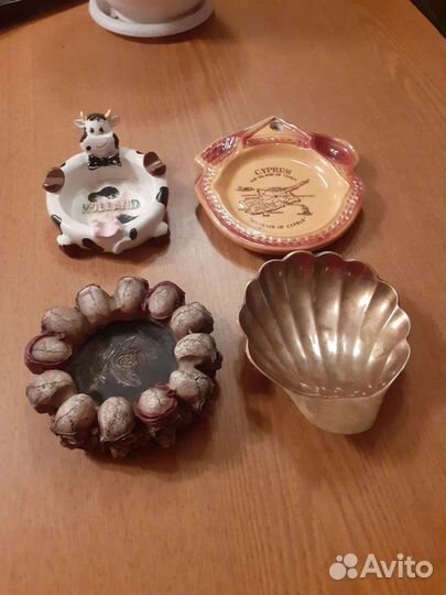 Пепельницы латунь, камень, керамика