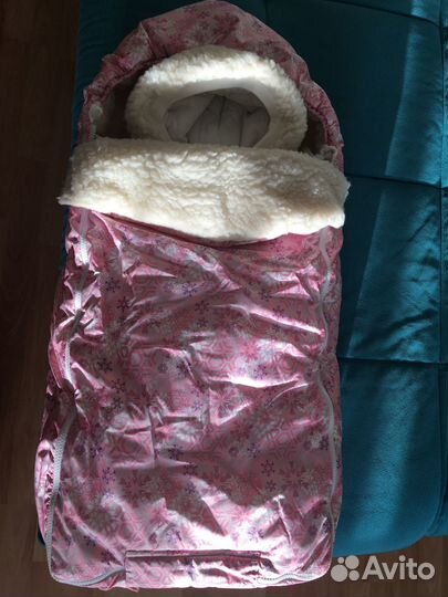 Комплект на выписку зима конверт