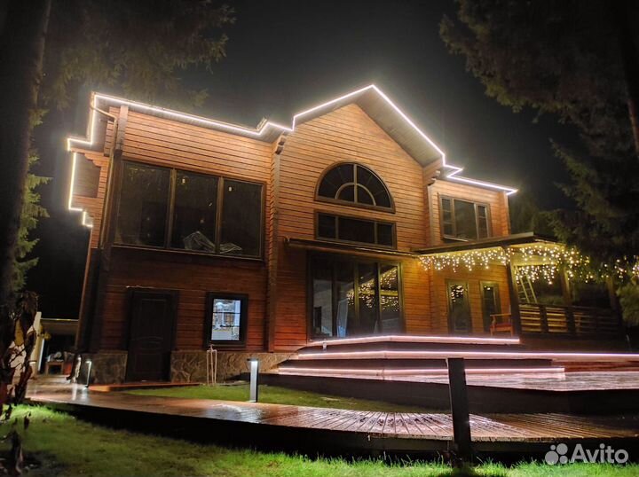 Освещение неоном гирляндами