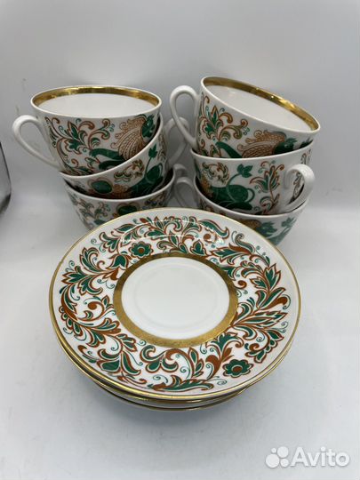 Чайная пара лфз СССР Мифические львы (сзр)