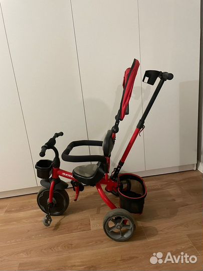 Велосипед трехколесный kreiss с тентом красный