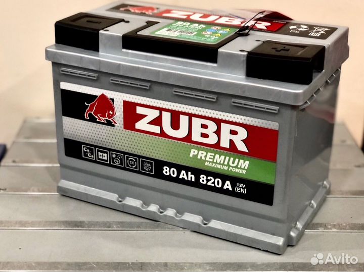 Аккумулятор Zubr Premium 80 ah (обр.пол. )