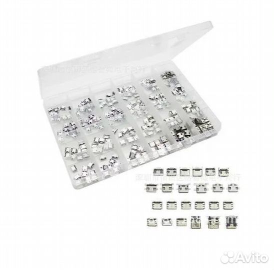 Разъем коннектор Micro usb под пайку 240 шт. 24 ви