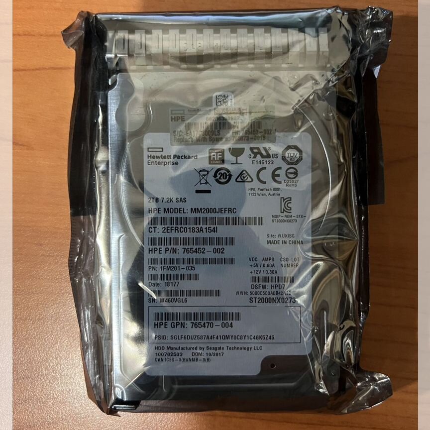 [765873-001] Жесткий Диск Hp 2tb Sas 12g 2.5 765873-001
