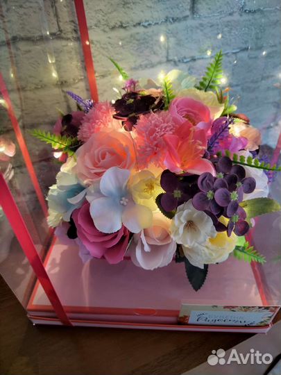 Букеты из мыльных роз