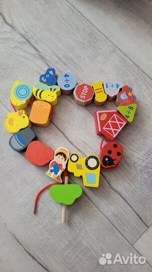 Деревянные бусины для детей 