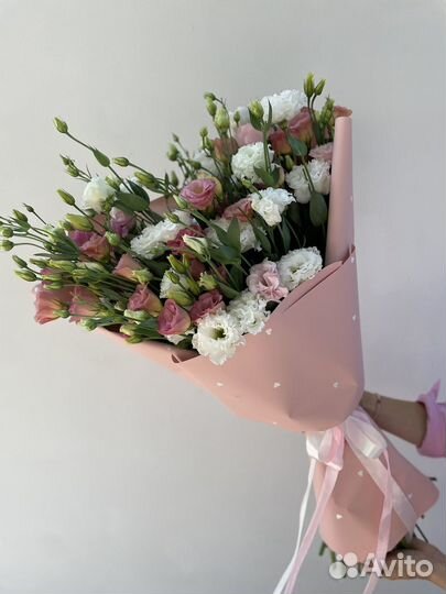 Монобукет из эустомы