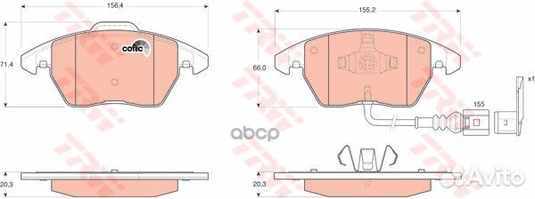 Колодки торм.пер./дат. GDB1550 TRW