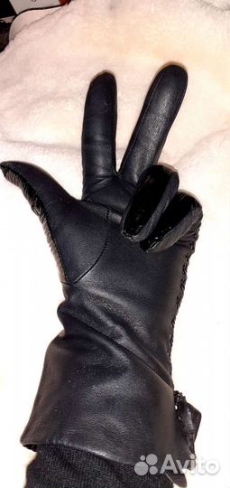 Перчатки.кожа нат