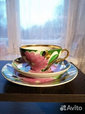 Чайное трио Дулево