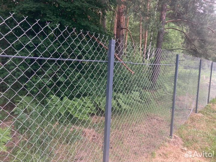 Забор из сетки рабицы с гарантией от производителя