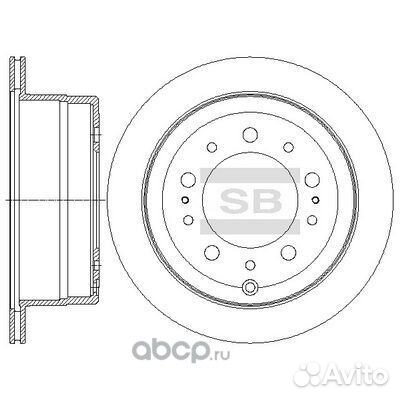 Диск тормозной задний lexus LX470 SD4036