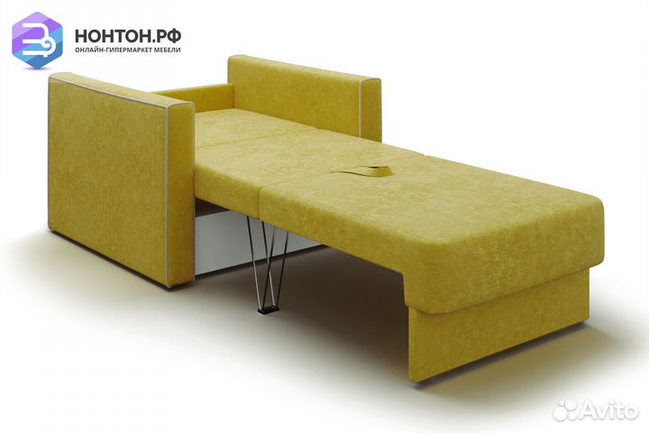 Кресло еврокнижка Леон горчичное