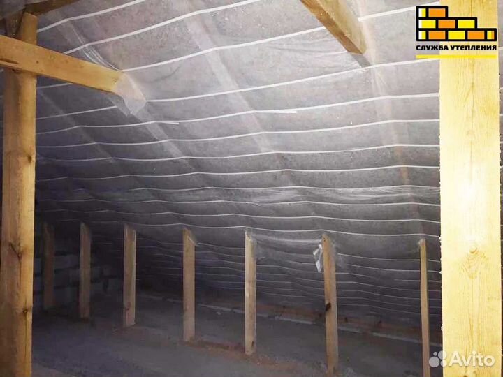 Утеплитель эковата для утепления мансарды (крыши)