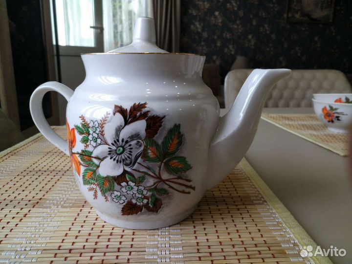 Чайные пары, чайник,пиалы, бокалы Дулево