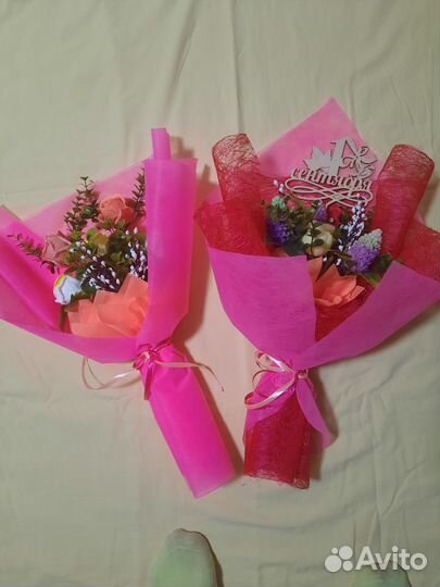 Букеты из мыла на 1 сентября