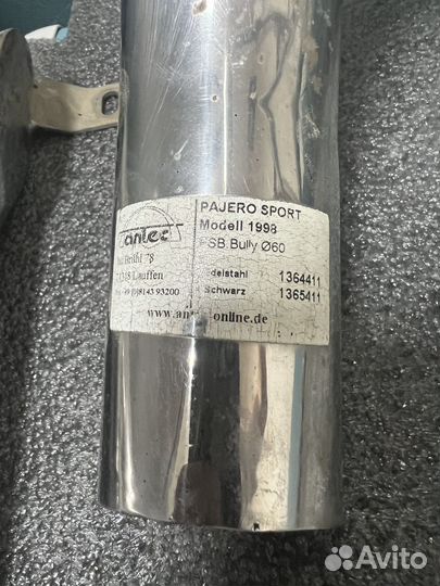 Кенгурятник на mitsubishi pajero sport 1