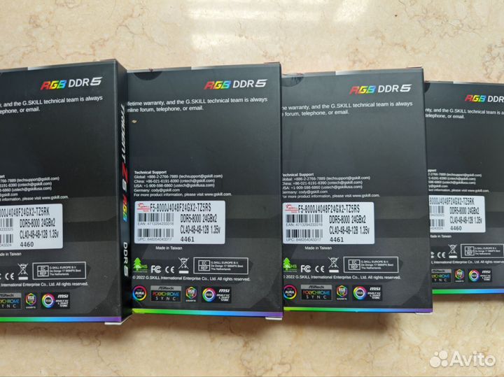 DDR5 G.Skill 48Gb 8000Mhz F5-8000J4048F24GX2-TZ5RK