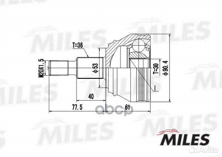 Шрус audi A3/VW G3/G4/passat/skoda octavia 1.4