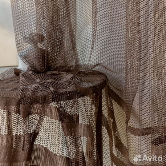 Тюль Фрида Капучино