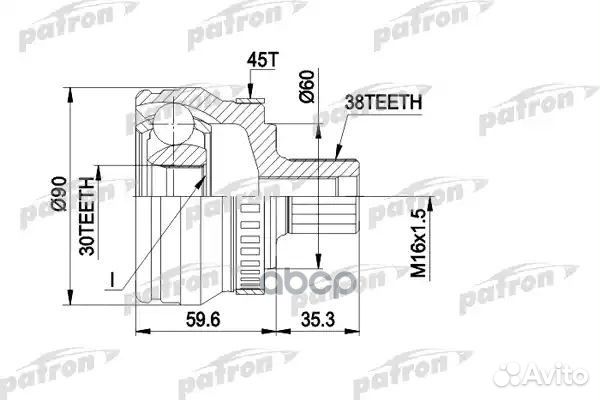 ШРУС наружн к-кт 38x59.5x30 ABS:45T audi: A4 2