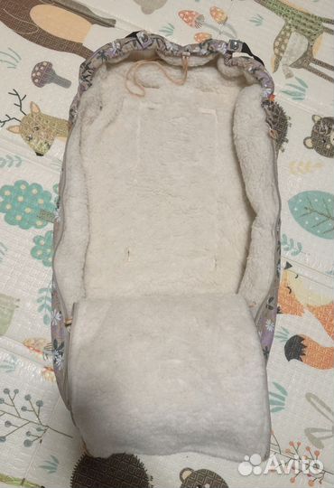 Конверт зимний меховой в коляску