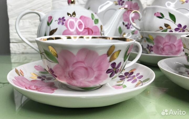 Фарфоровый чайный сервиз Дулево СССР