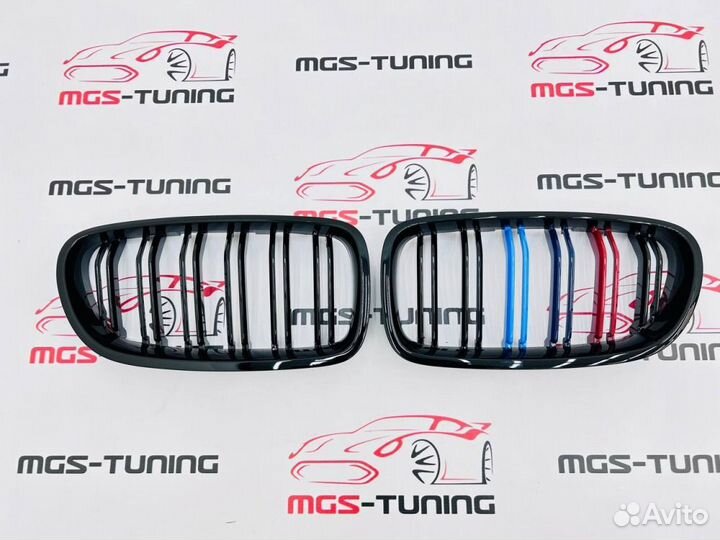 Решетка BMW 5 серии f10 в стиле М5 с триколором