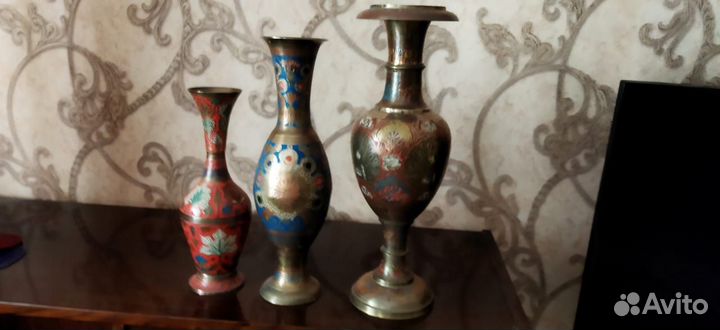 Индийская ваза ручной работы СССР, 33см