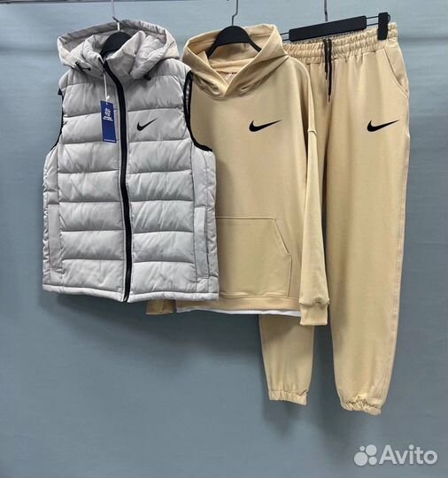 Комплект мужской nike летний костюм + жилетка