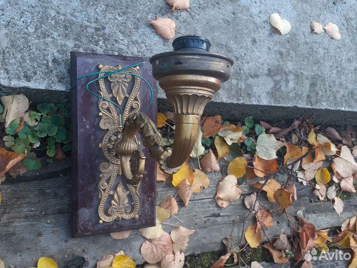 Старинное бра латунь