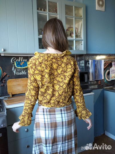 Винтажная вельветовая кофта