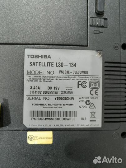 Toshiba satellite l30-134