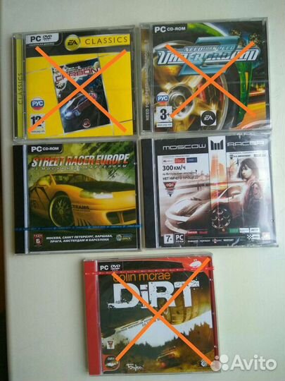 Автосимуляторы запечатанные, для PC