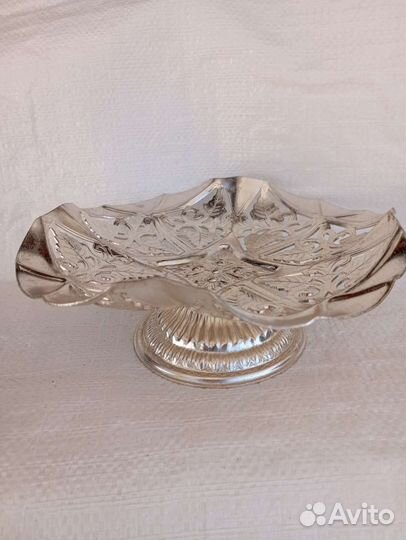 Блюдо чаша. Поднос клеймо Глухарь СССР Ваза