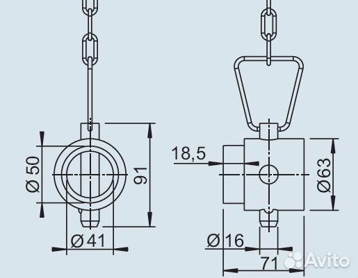 Фланец опорной стойки прицепа # 70, 1200 кг Под с