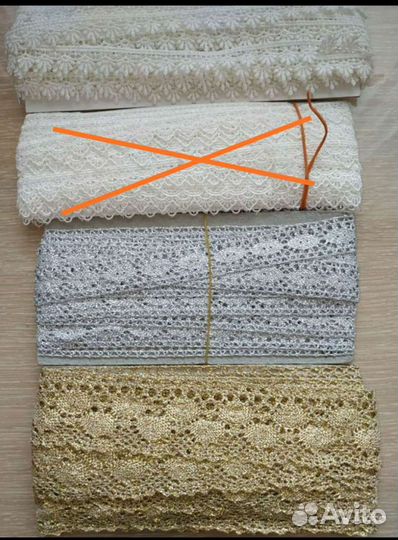 Ленты атласные Гамма и Бестекс, кружево