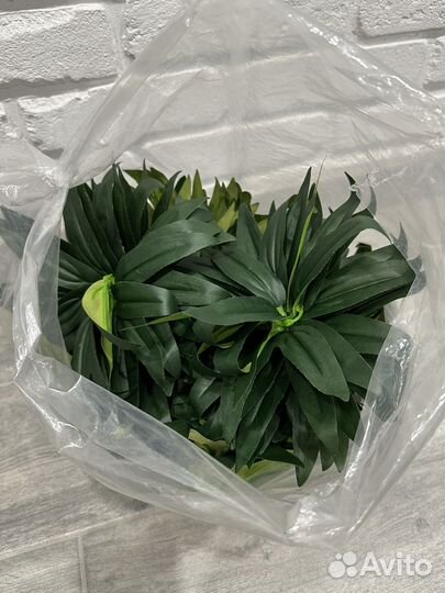 Лист тюльпан тройной искуственная зелень