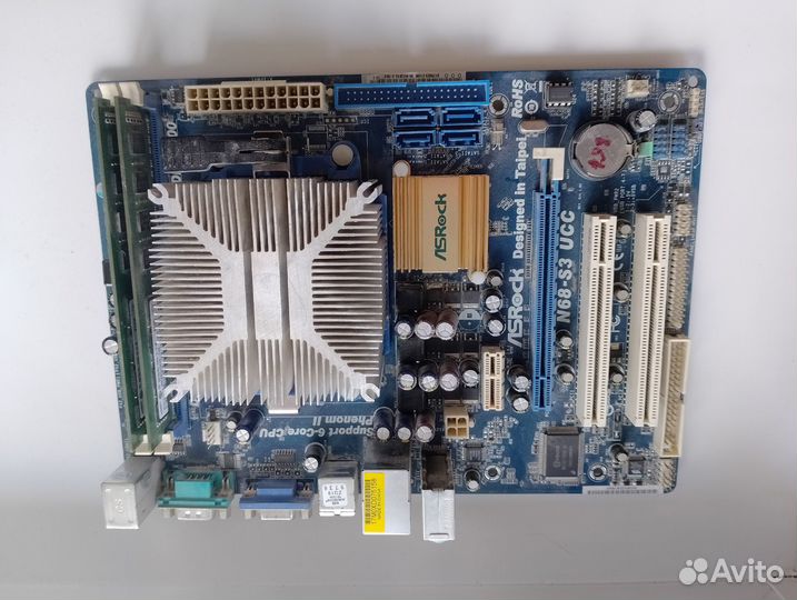 Материнская плата с процессором и оперативкой