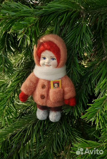 Войлочная новогодняя коллекционная игрушка