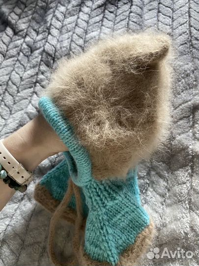 Шапка шлем мишка