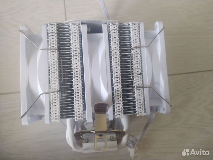 Кулер для процессора Z135 3 кулера 6 трубок белый