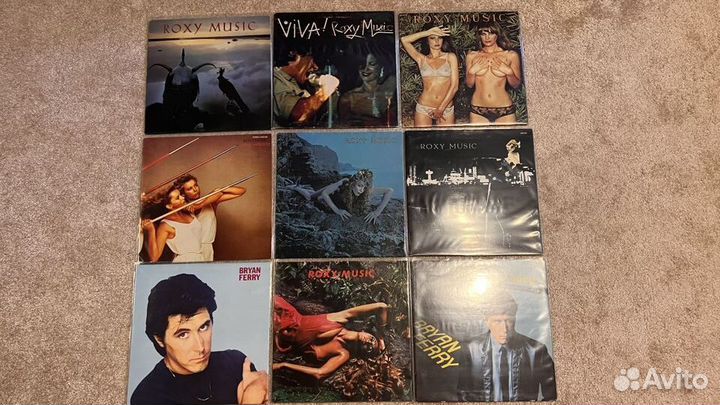 Коллекция из 9 пластинок Roxy Music / Bryan Ferry