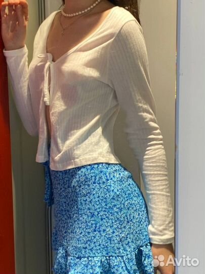 Женский лонгслив на завязках