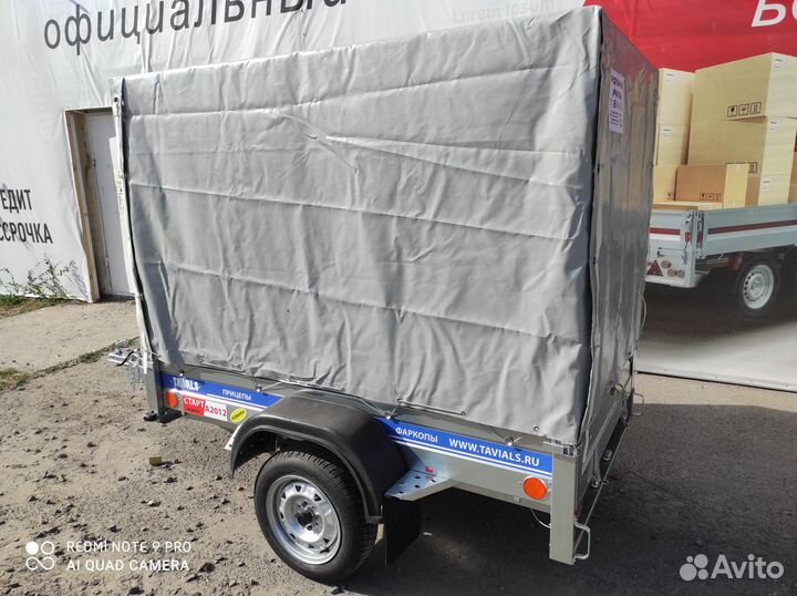 Легковой прицеп 2х1.2 с высоким тентом